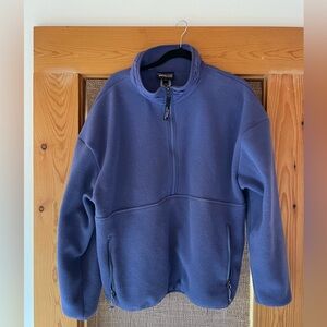 Purple Fleece Quarter-Zip fleece Marsupial Pullover